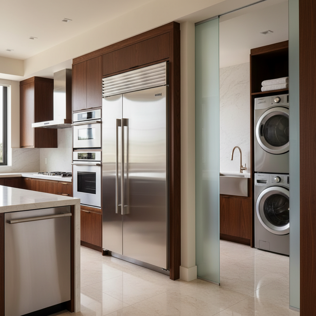 Premium household appliances in a luxury home